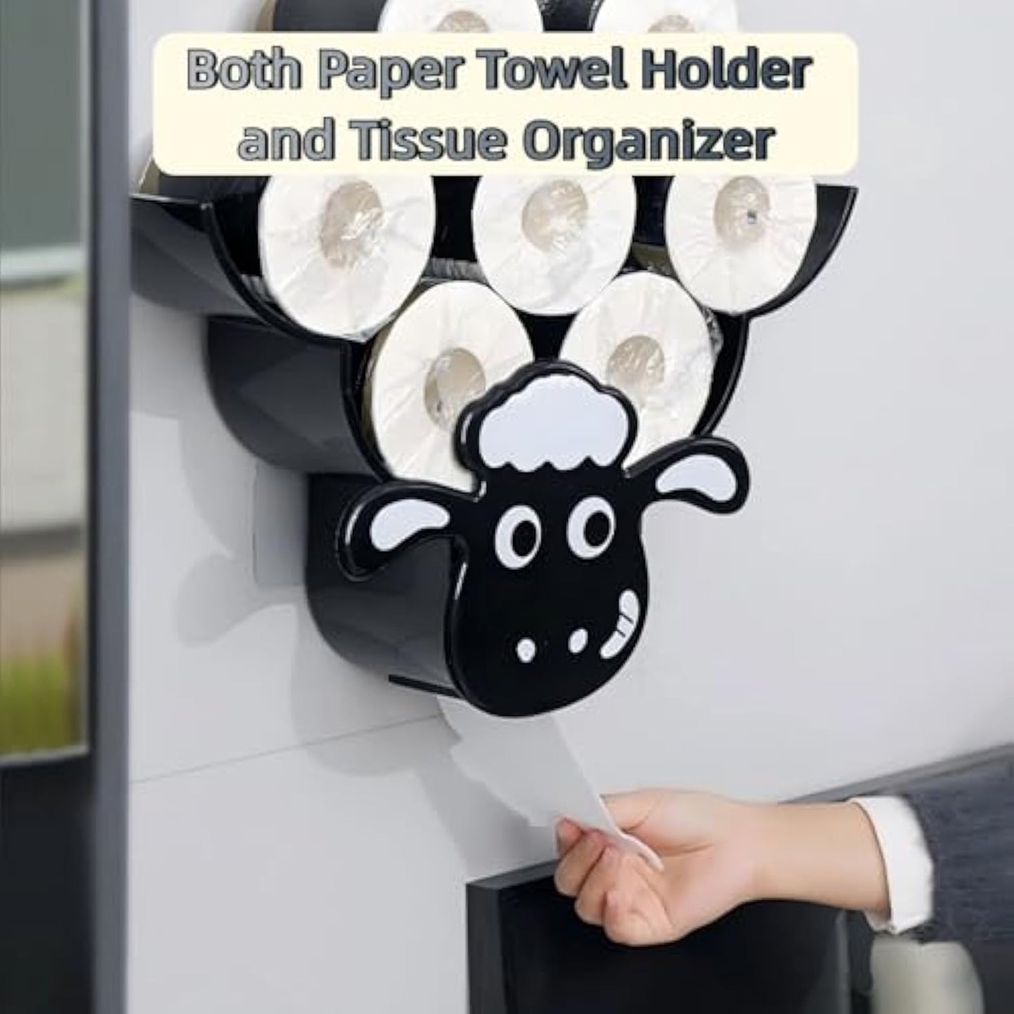Wall-mounted Sheep-shaped Toilet Paper Holder
