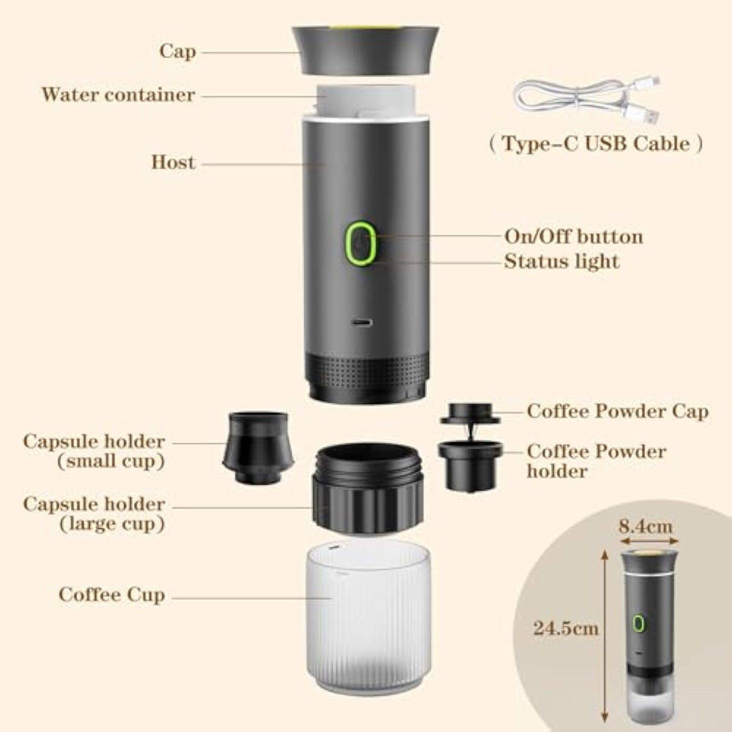 Portable Instant Coffee Maker