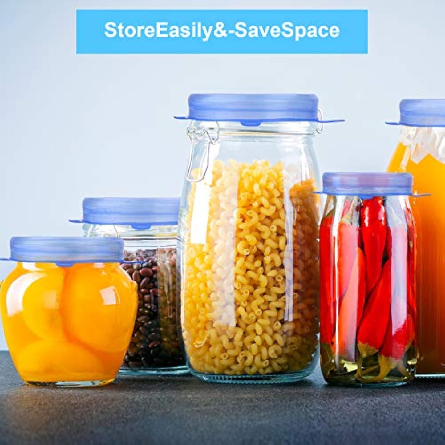 Silicone Stretch Lids – 6 Sizes In 1 Set | Reusable & Airtight Food Covers