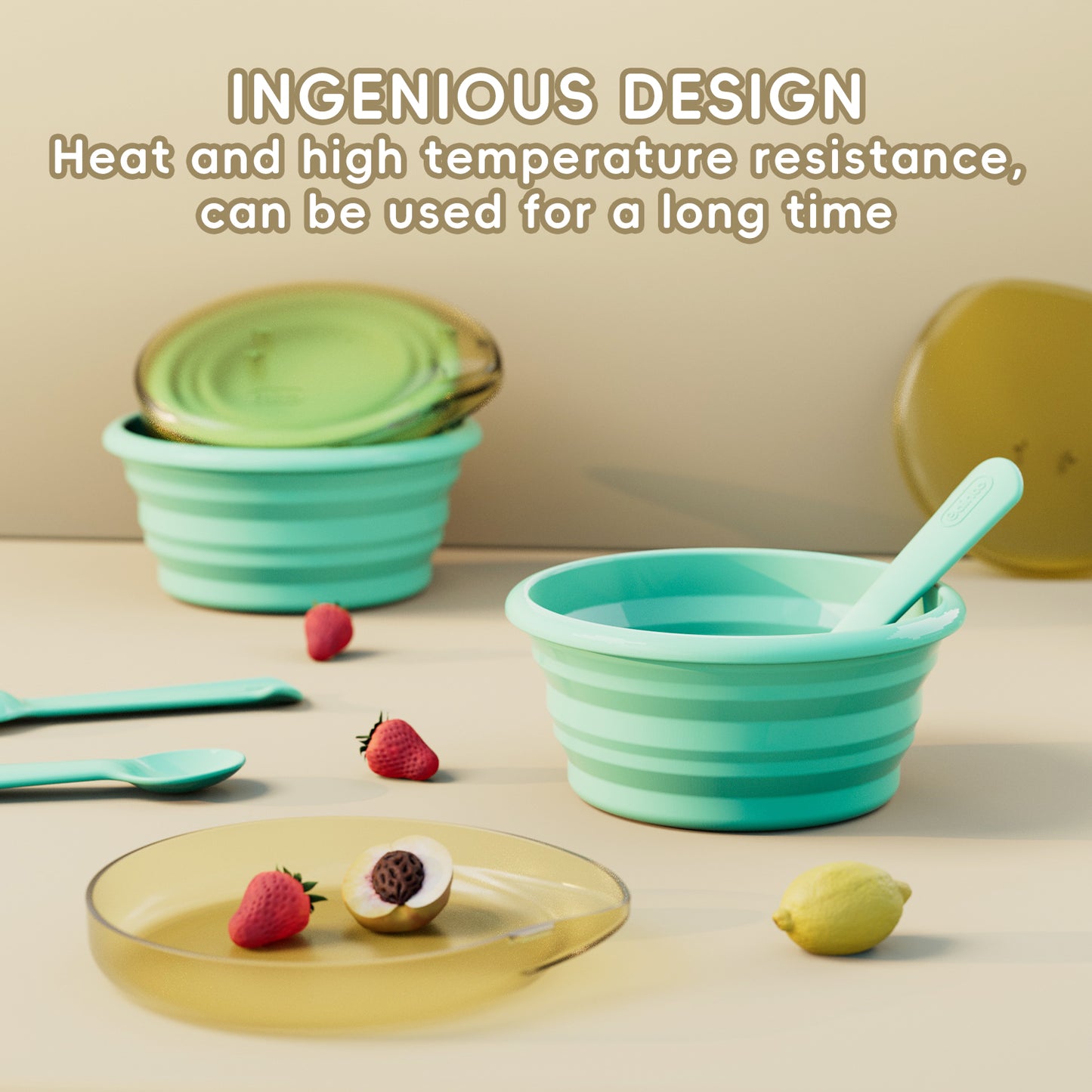Portable Baby Folding Bowl – BPA Free Food-Grade Silicone