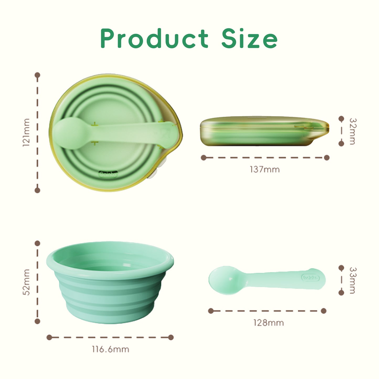 Portable Baby Folding Bowl – BPA Free Food-Grade Silicone