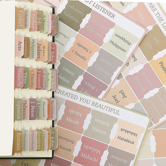 Prayer-Themed Bible Tabs | Set of 8 Sheets