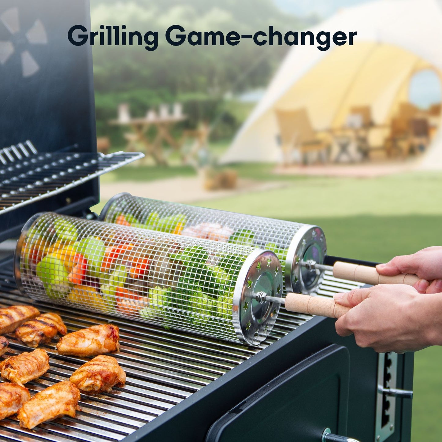 Stainless Steel Rotating Grill
