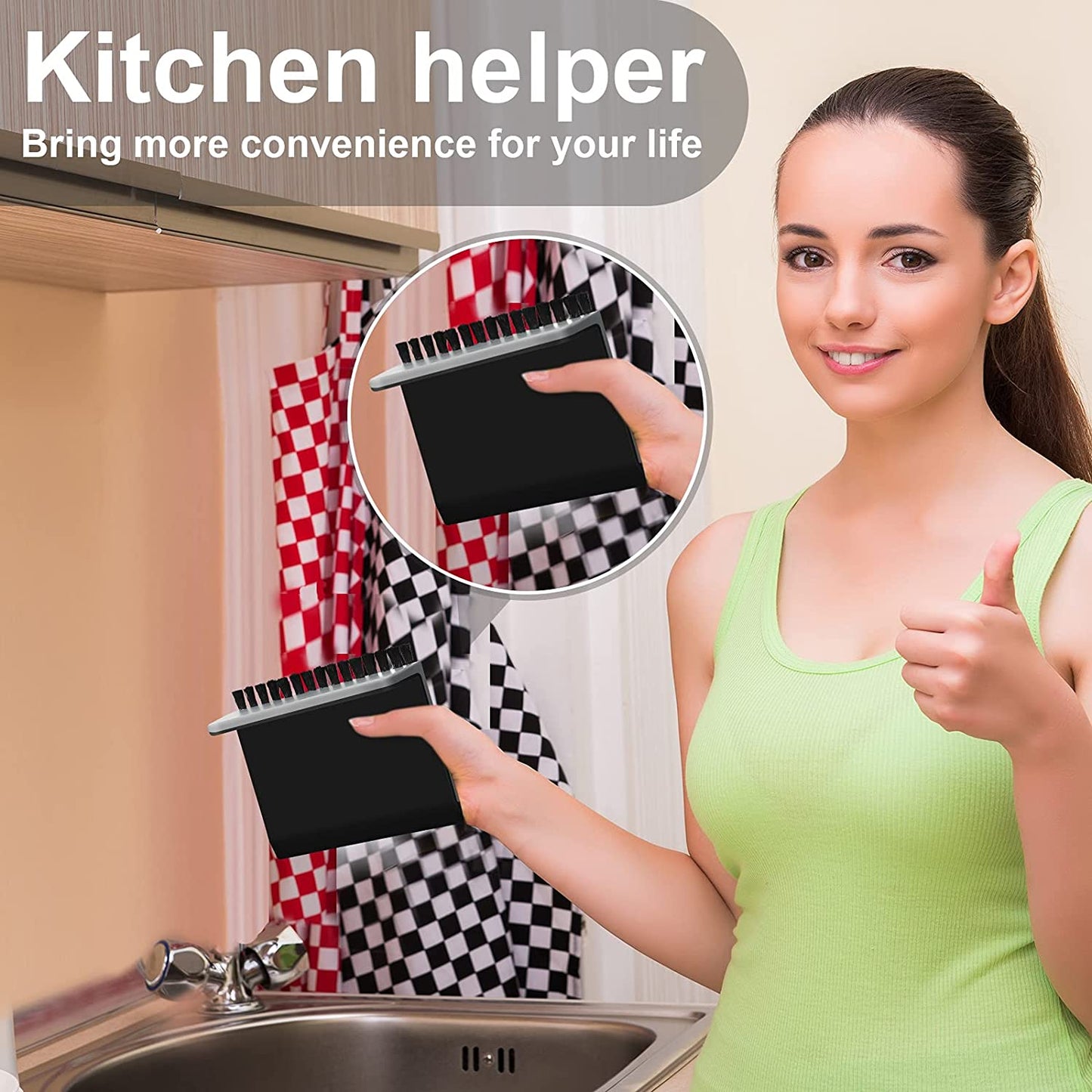 Multi-Function Sink Squeegee & Counter Brush