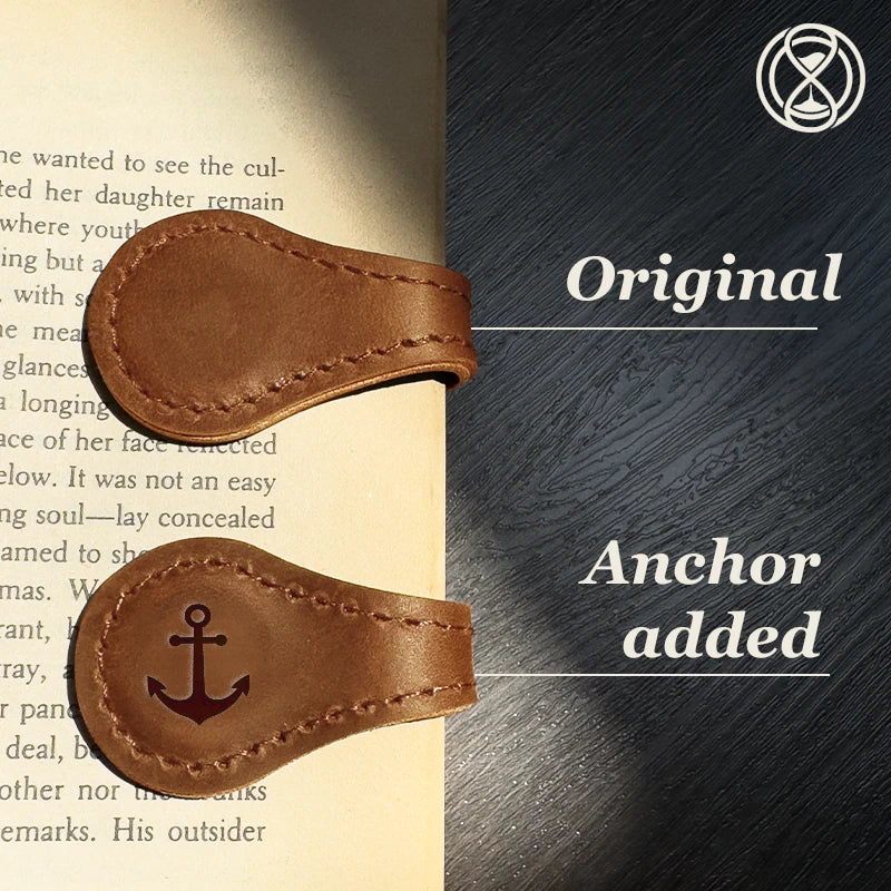 Personalized Magnetic Leather Bookmark