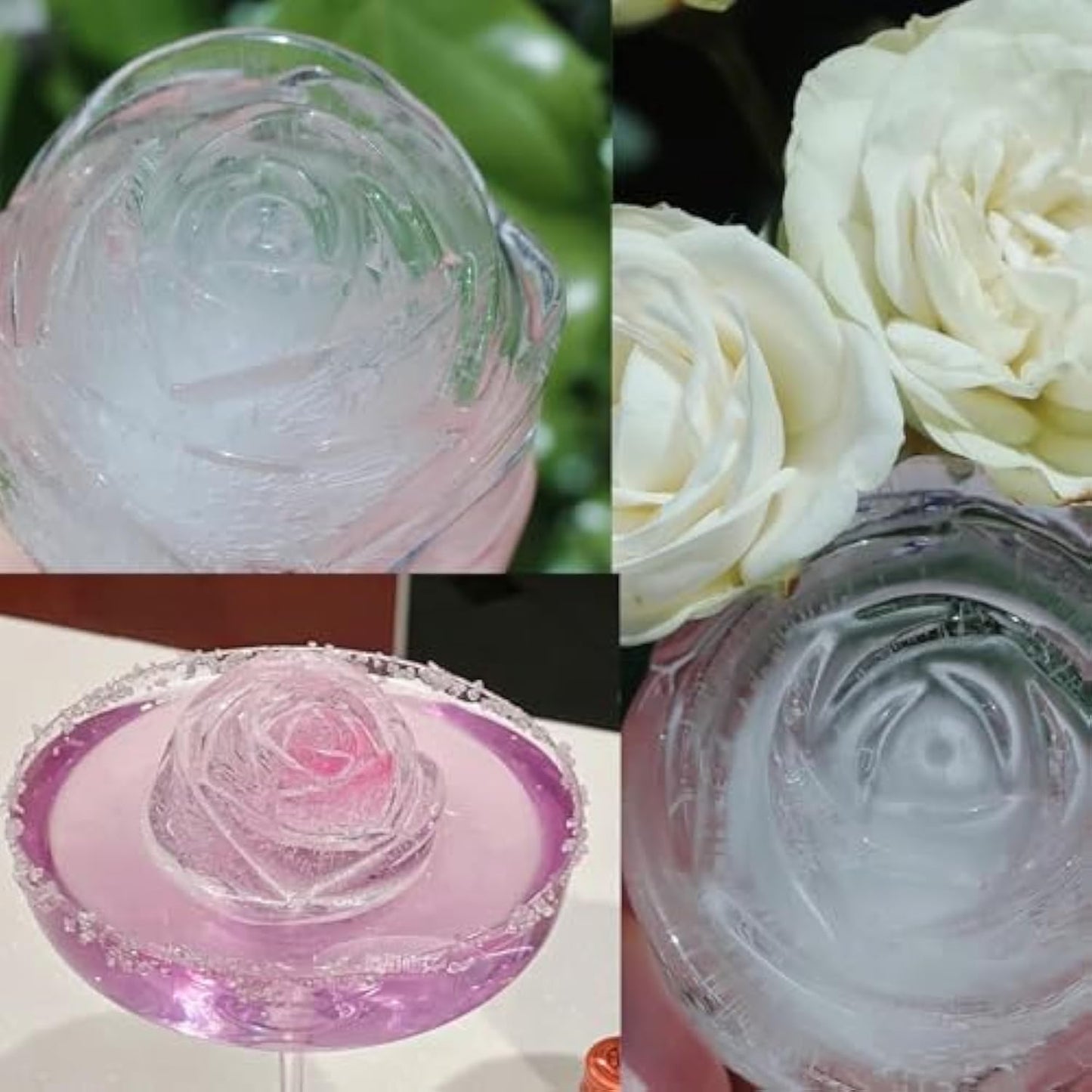Silikonform für rosenförmige Kuchen, Seife, Schokolade und Eiswürfel