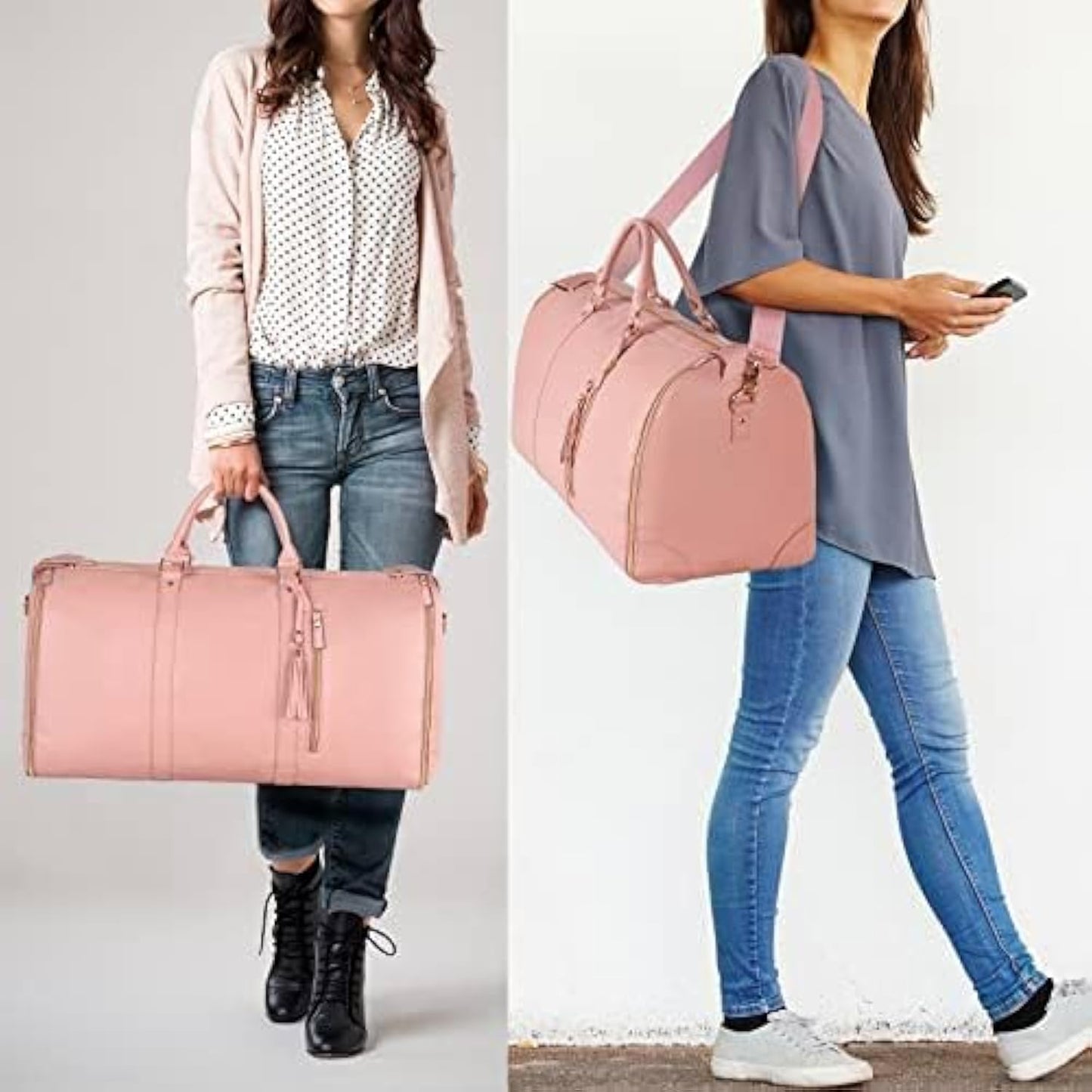 Foldable Travel Duffel Bag, Sports Tote Gym Bag, Shoulder Weekender Overnight Bag